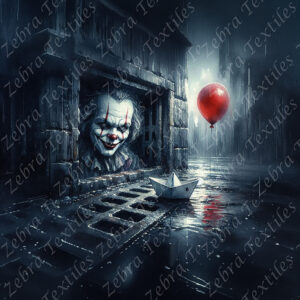 Clown effrayant grunge gris