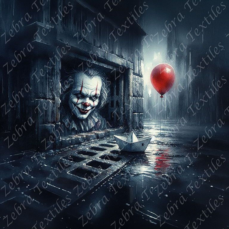 Clown effrayant grunge gris