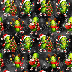 Cornichon de Noël fond étoilé