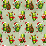 Cornichon de Noël fond vert