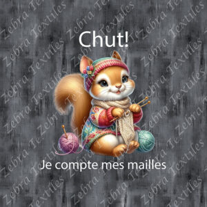 Écureuil tricot fond grunge