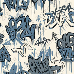 Graffiti bleu gris