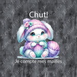 Lapin fluffy tricot fond grunge