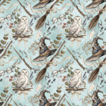 Magicien sorcier boho fond aqua