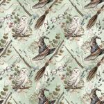 Magicien sorcier boho fond vert