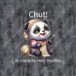 Panda kawaii tricot fond grunge