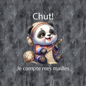 Panda kawaii tricot fond grunge