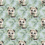 Panda suce fond bleu
