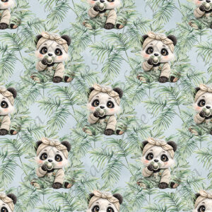 Panda suce fond bleu