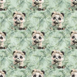 Panda suce fond vert