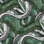 Tourbillon abstrait vert