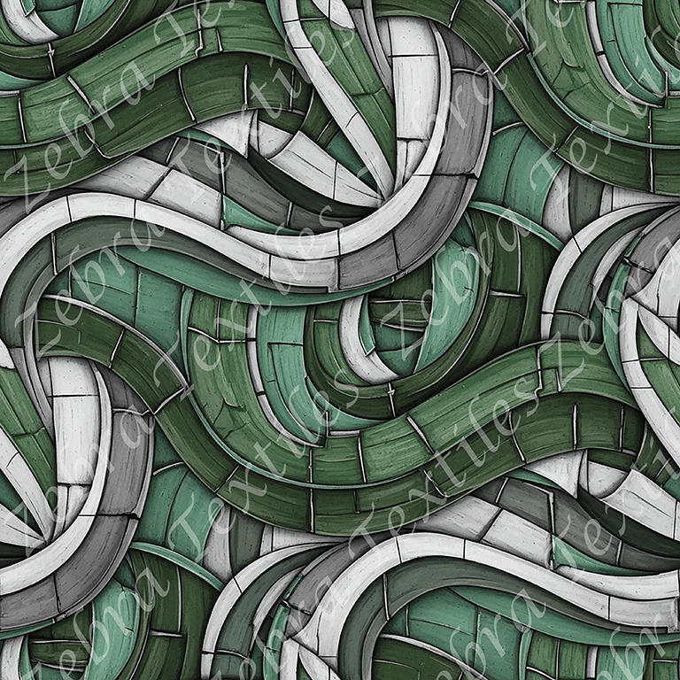 Tourbillon abstrait vert