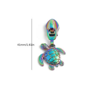 Curseur de fermeture éclair tortue arc-en-ciel